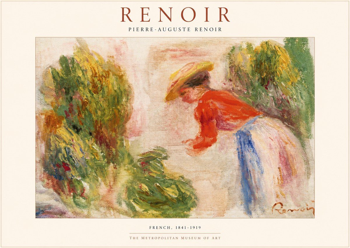 Renoir Woman in a Garden No1 - Juliste