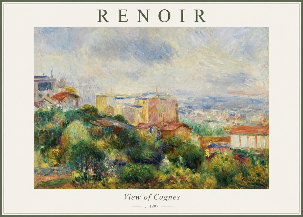 Renoir View of Cagnes No1 - Juliste