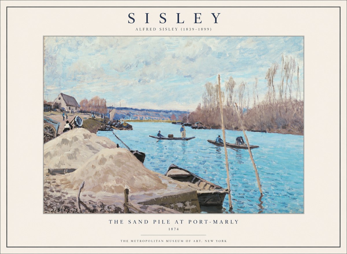 Sisley The Sand Pile at Port-marly No1 - Juliste