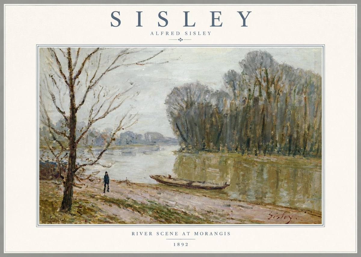 Sisley River Scene at Morangis No2 - Juliste