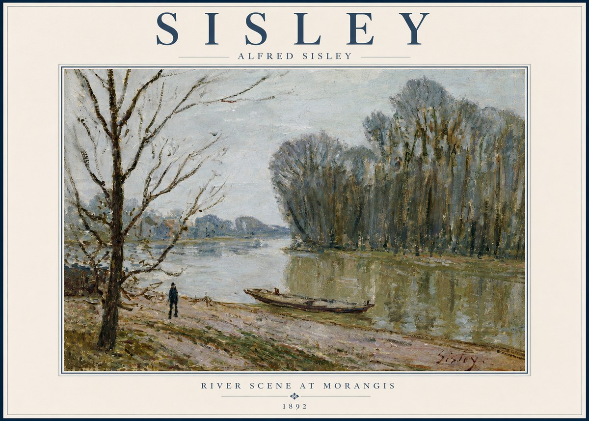 Sisley River Scene at Morangis No4 - Juliste