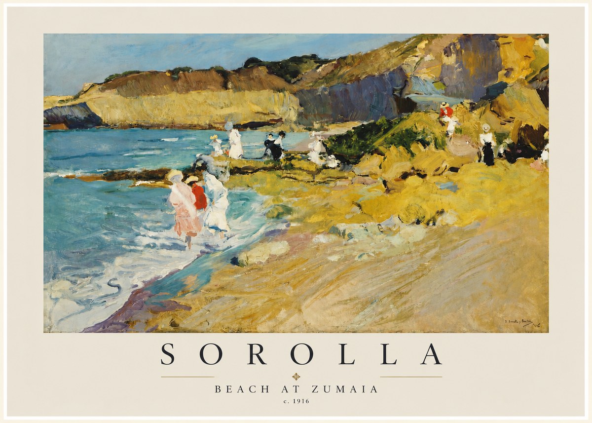 Sorolla Beach at Zumaia No3 - Juliste