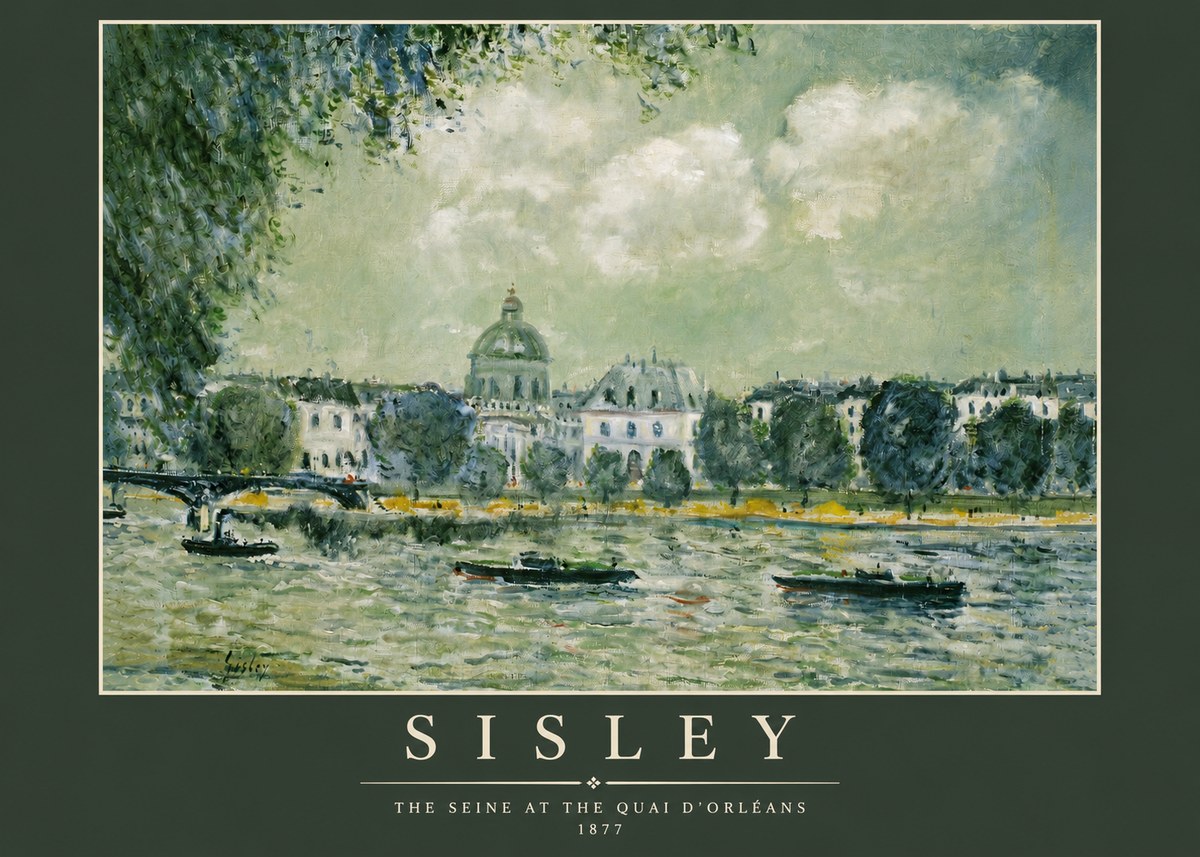 Sisley The Seine at the Quai D'orléans No3 - Juliste