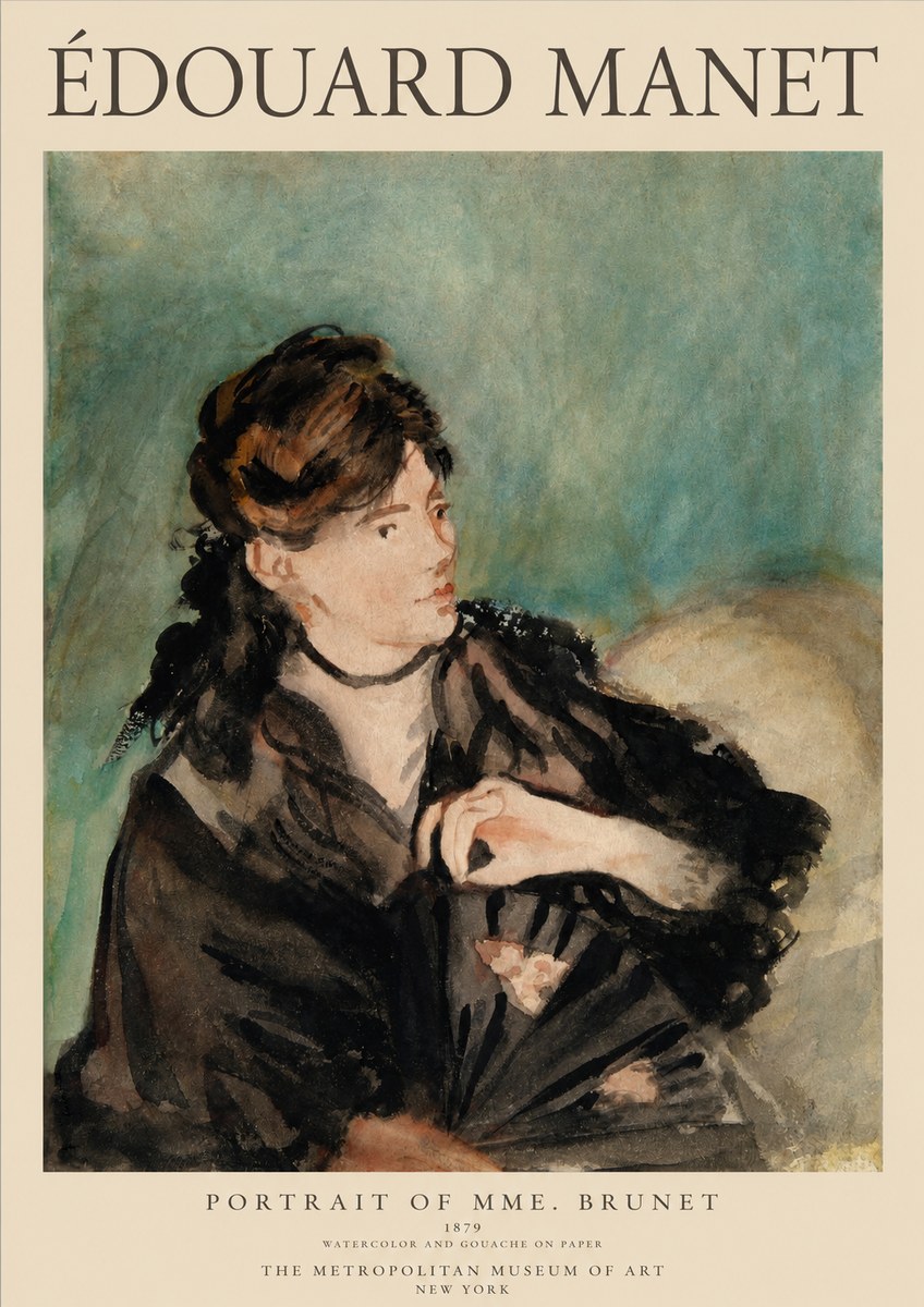 Édouard Manet Portrait of Mme. Brunet No1 - Juliste