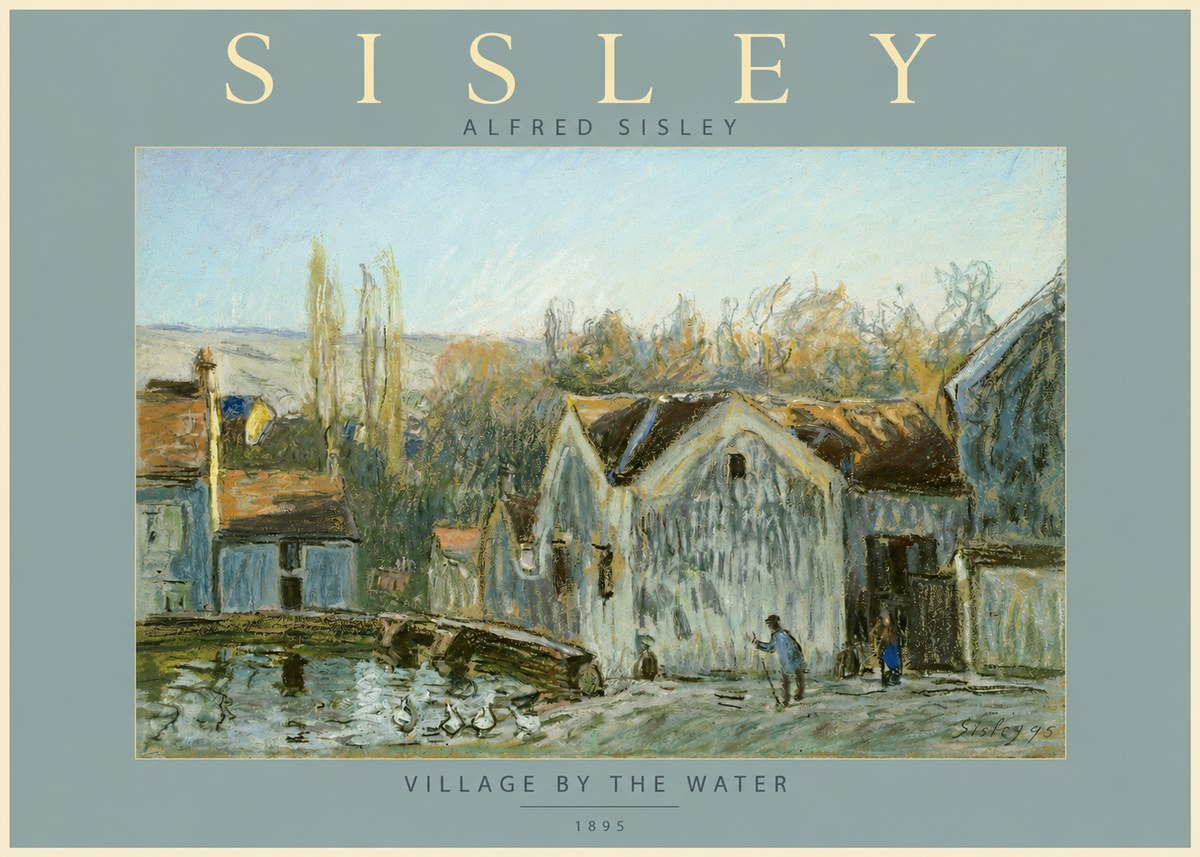 Sisley Village by the Water No2 - Juliste