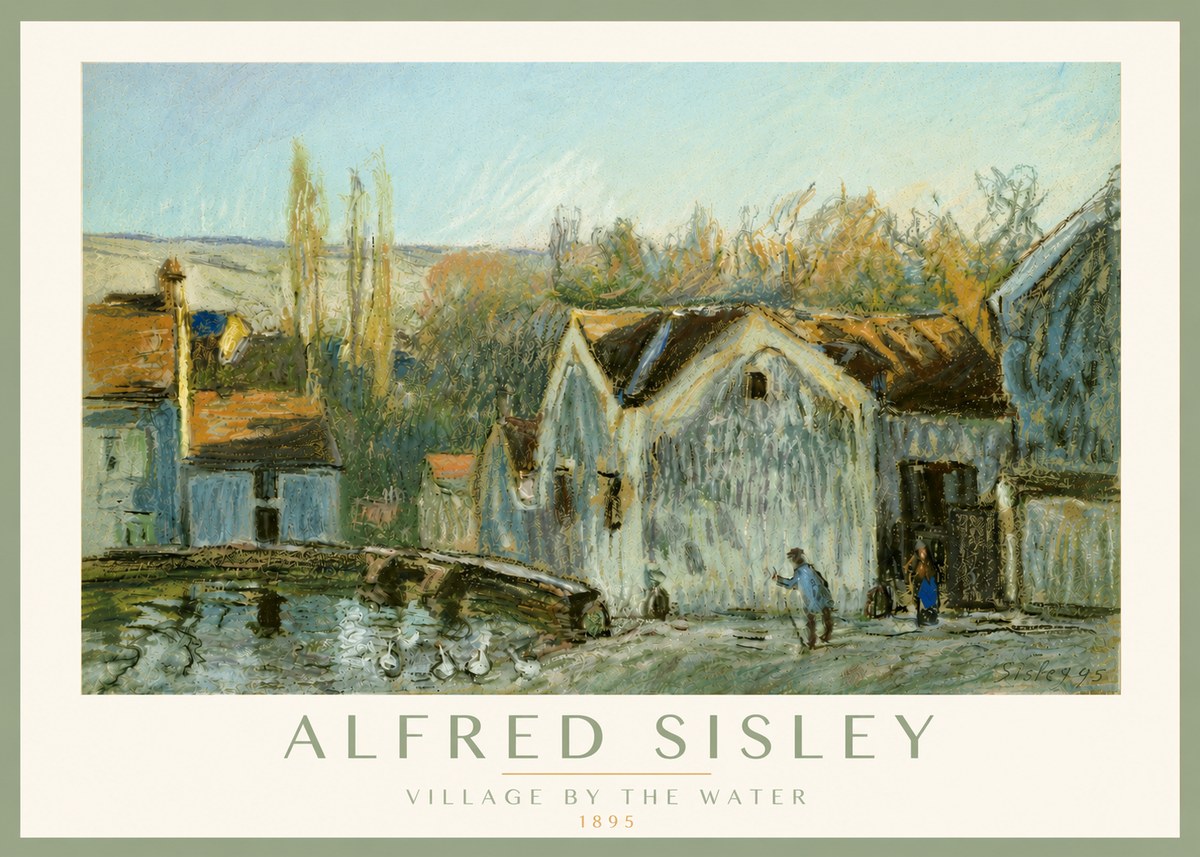 Sisley Village by the Water No5 - Juliste