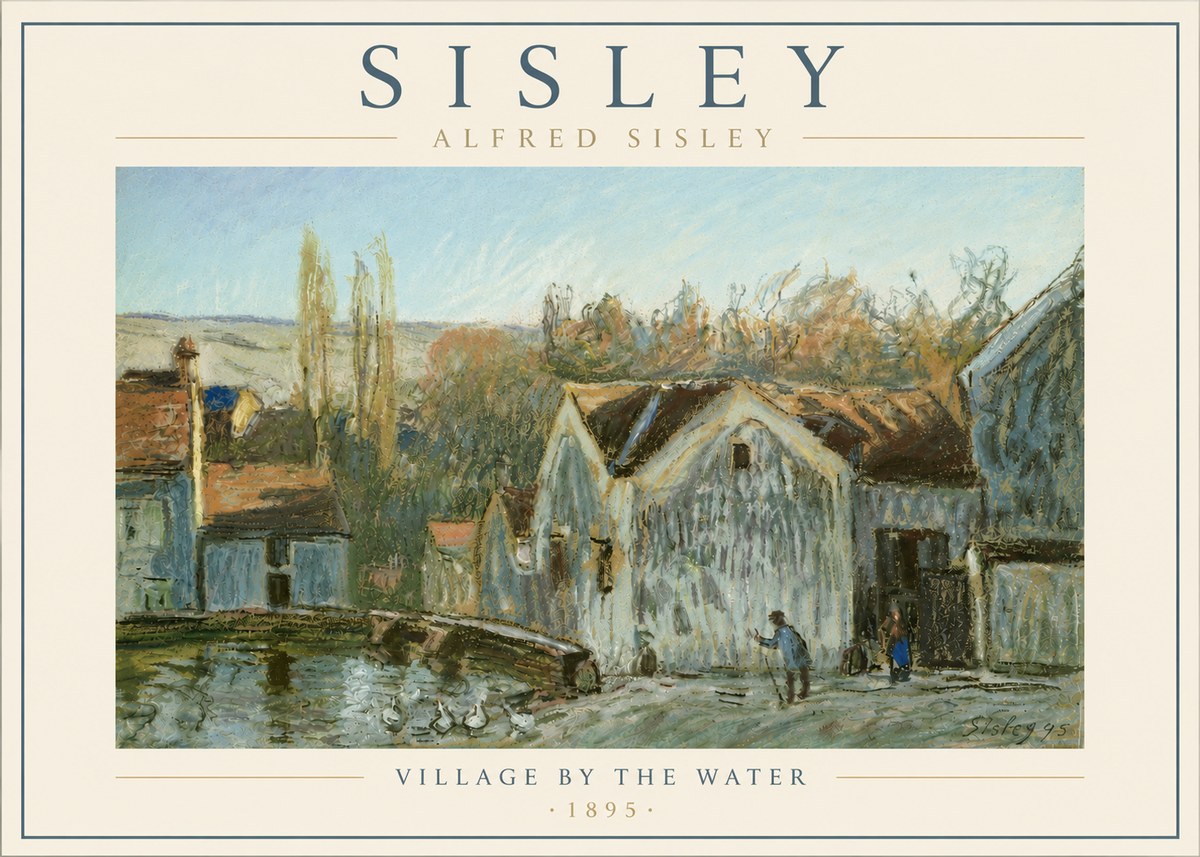 Sisley Village by the Water No6 - Juliste