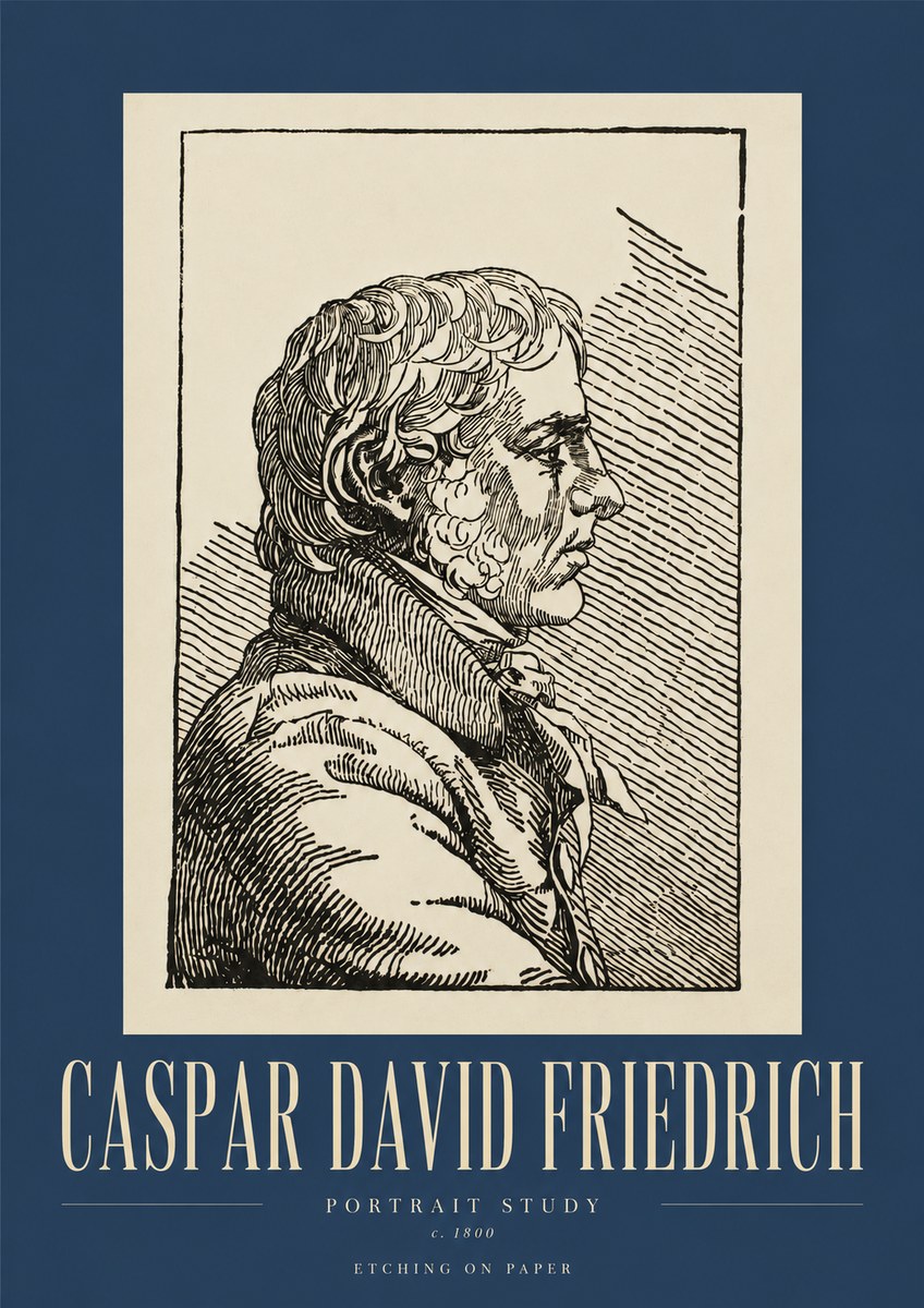 Caspar David Friedrich Portrait Study No3 - Juliste