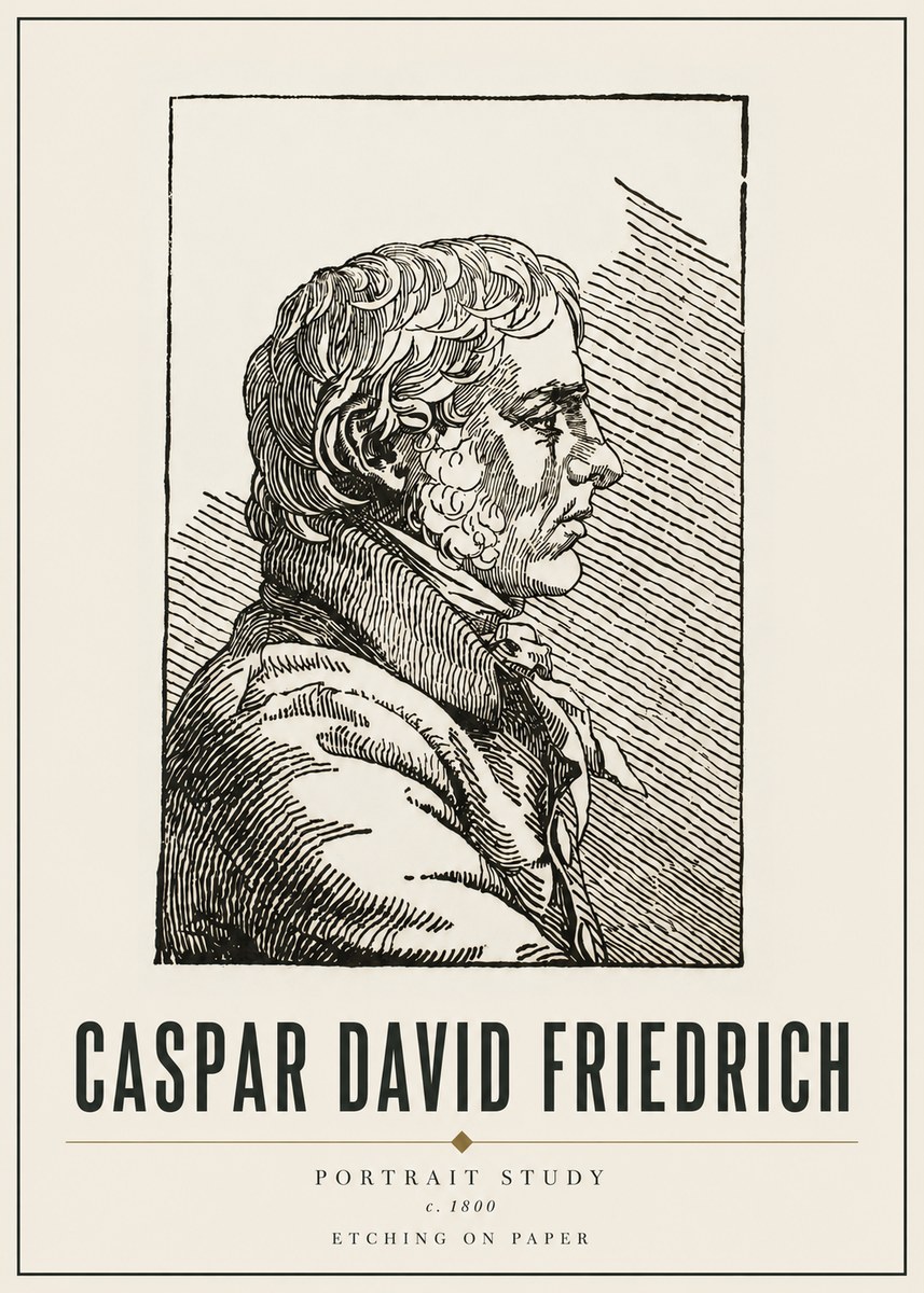Caspar David Friedrich Portrait Study No4 - Juliste
