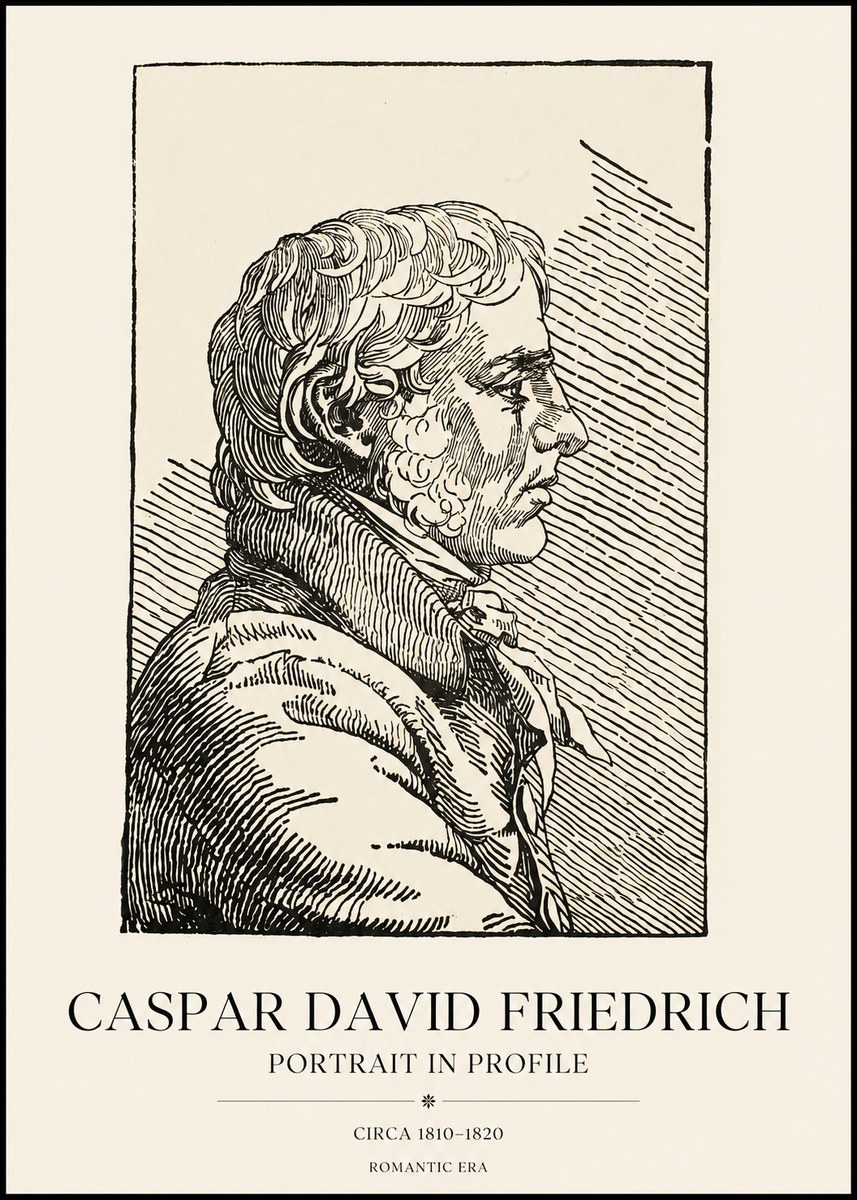 Caspar David Friedrich Portrait Study No6 - Juliste