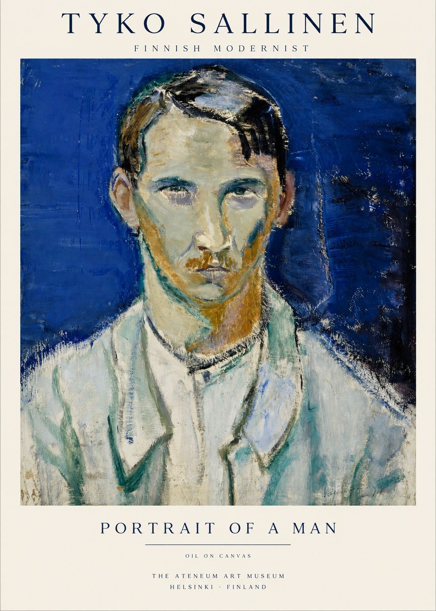 Tyko Sallinen Portrait of a Man IV No1 - Juliste