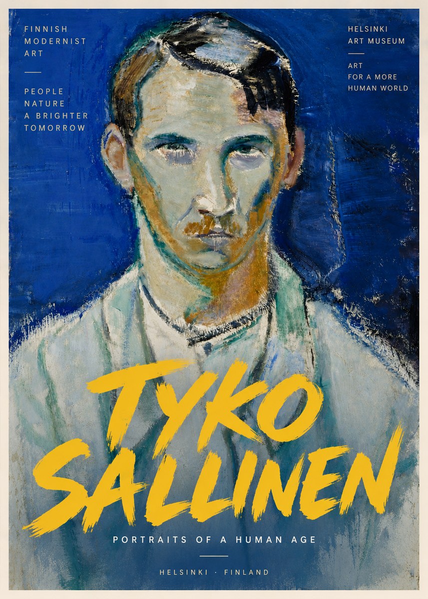 Tyko Sallinen Portrait of a Man IV No4 - Juliste