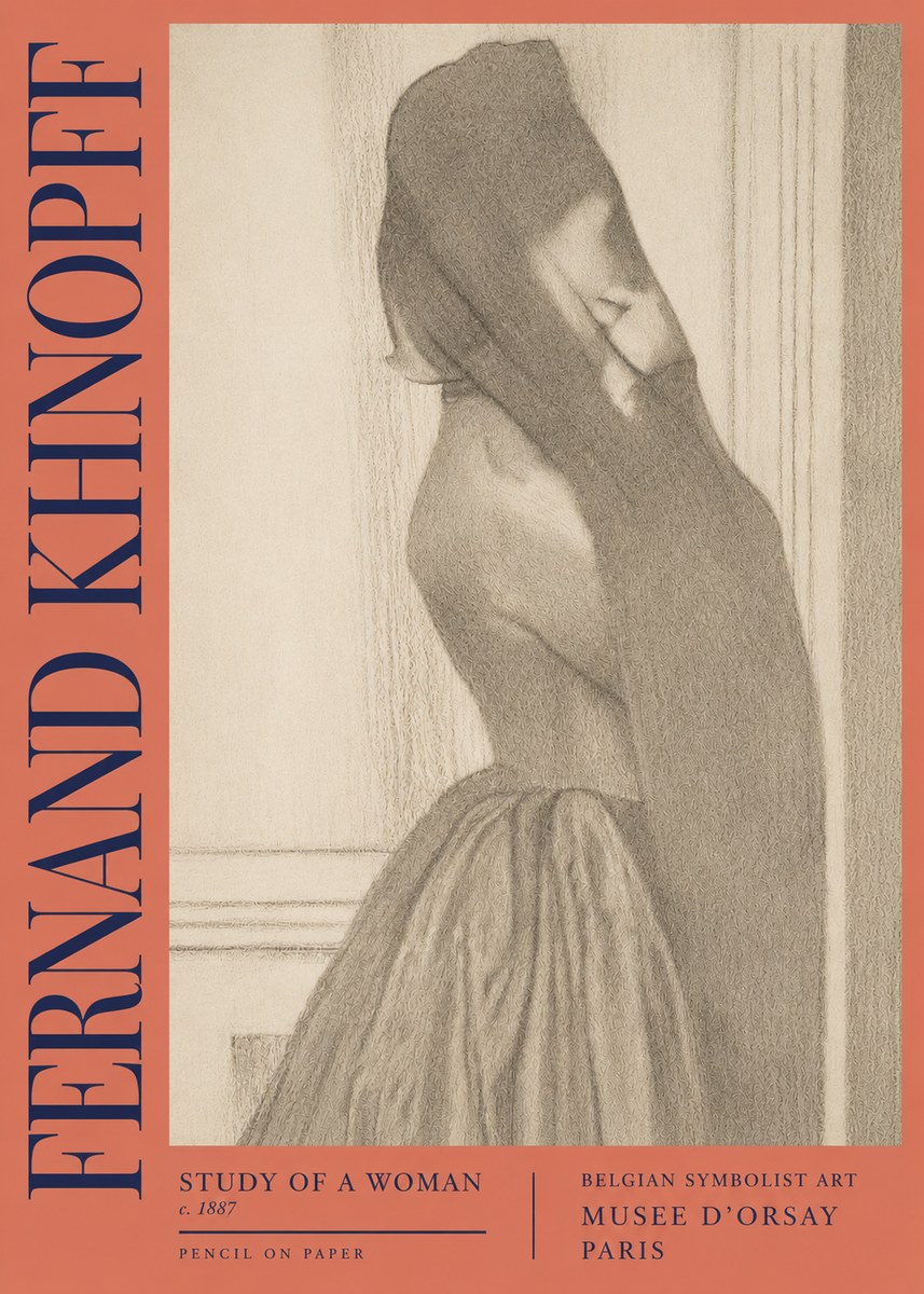 Fernand Khnopff Study of a Woman No2 - Juliste