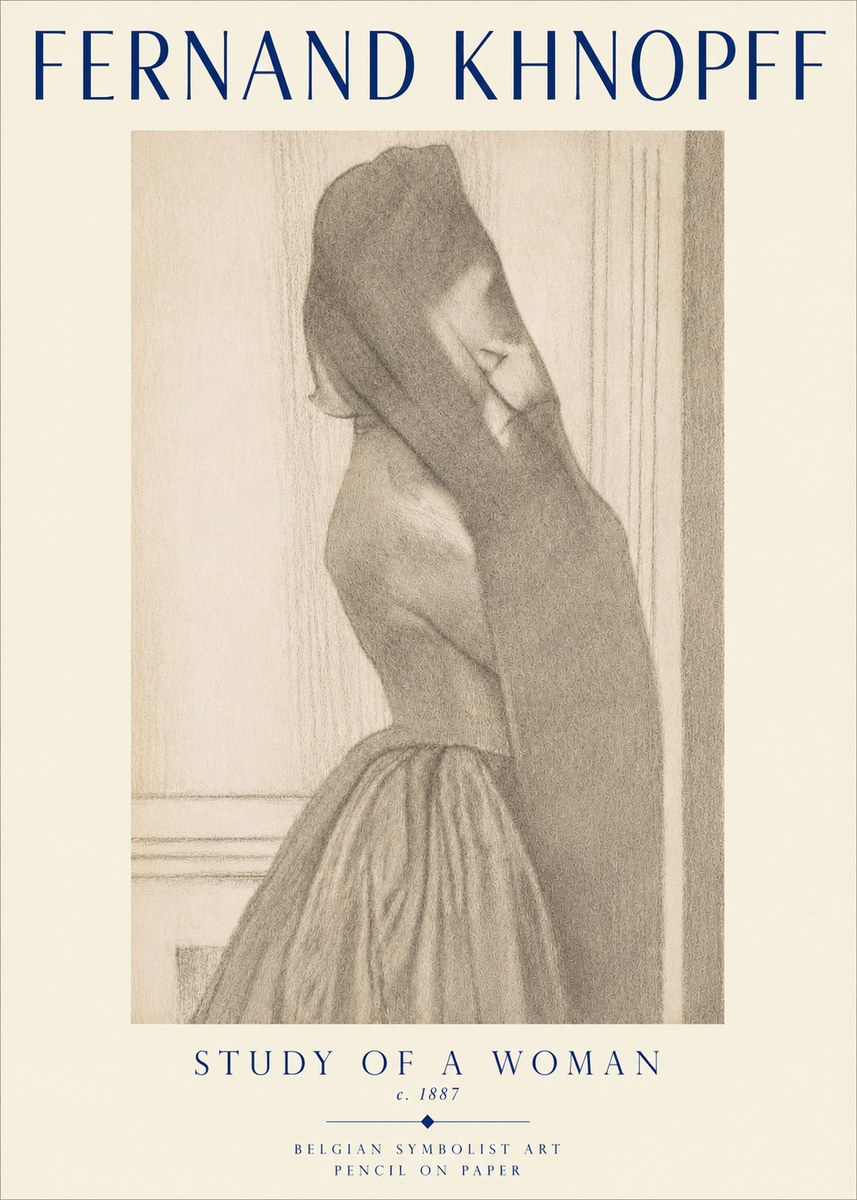 Fernand Khnopff Study of a Woman No5 - Juliste