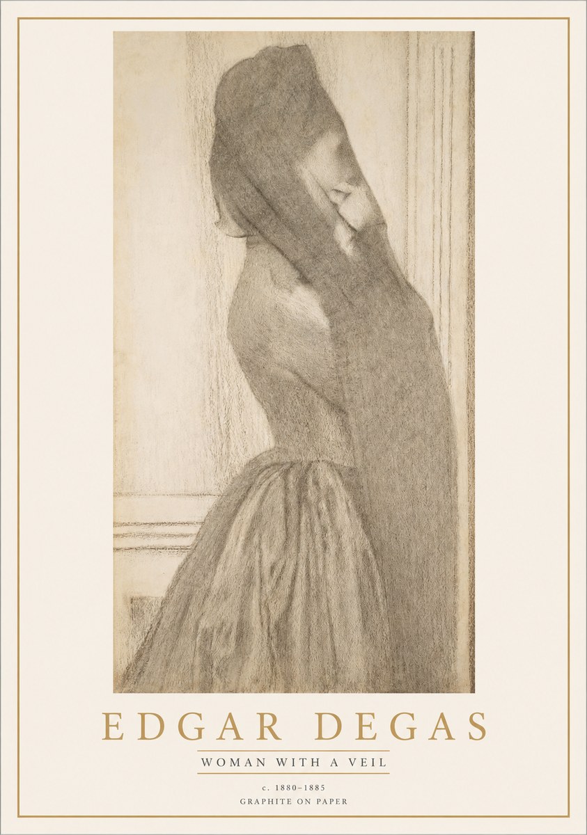 Edgar Degas Woman with a Veil No1 - Juliste
