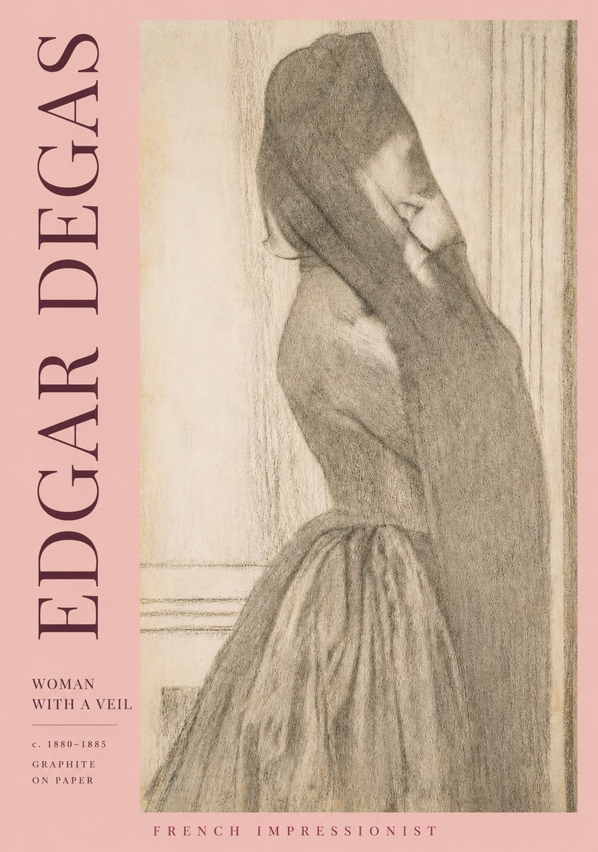Edgar Degas Woman with a Veil No3 - Juliste