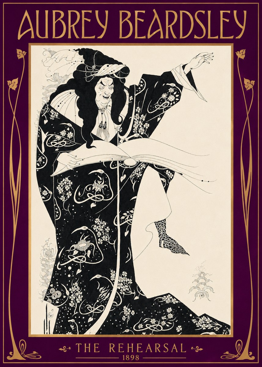 Aubrey Beardsley The Rehearsal No2 - Juliste