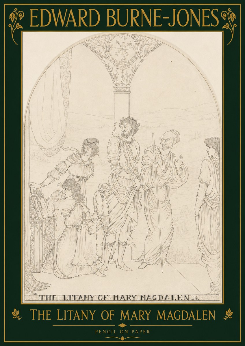 Edward Burne-Jones The Litany of Mary Magdalen No2 - Juliste