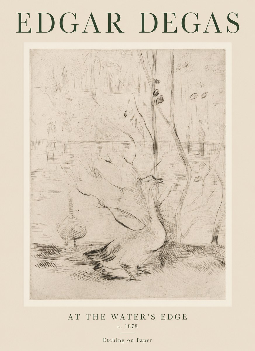 Edgar Degas At the Water's Edge No1 - Juliste