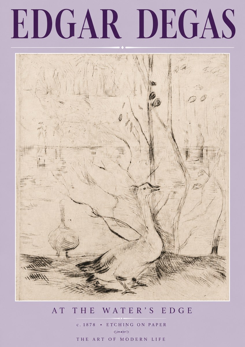 Edgar Degas At the Water's Edge No3 - Juliste