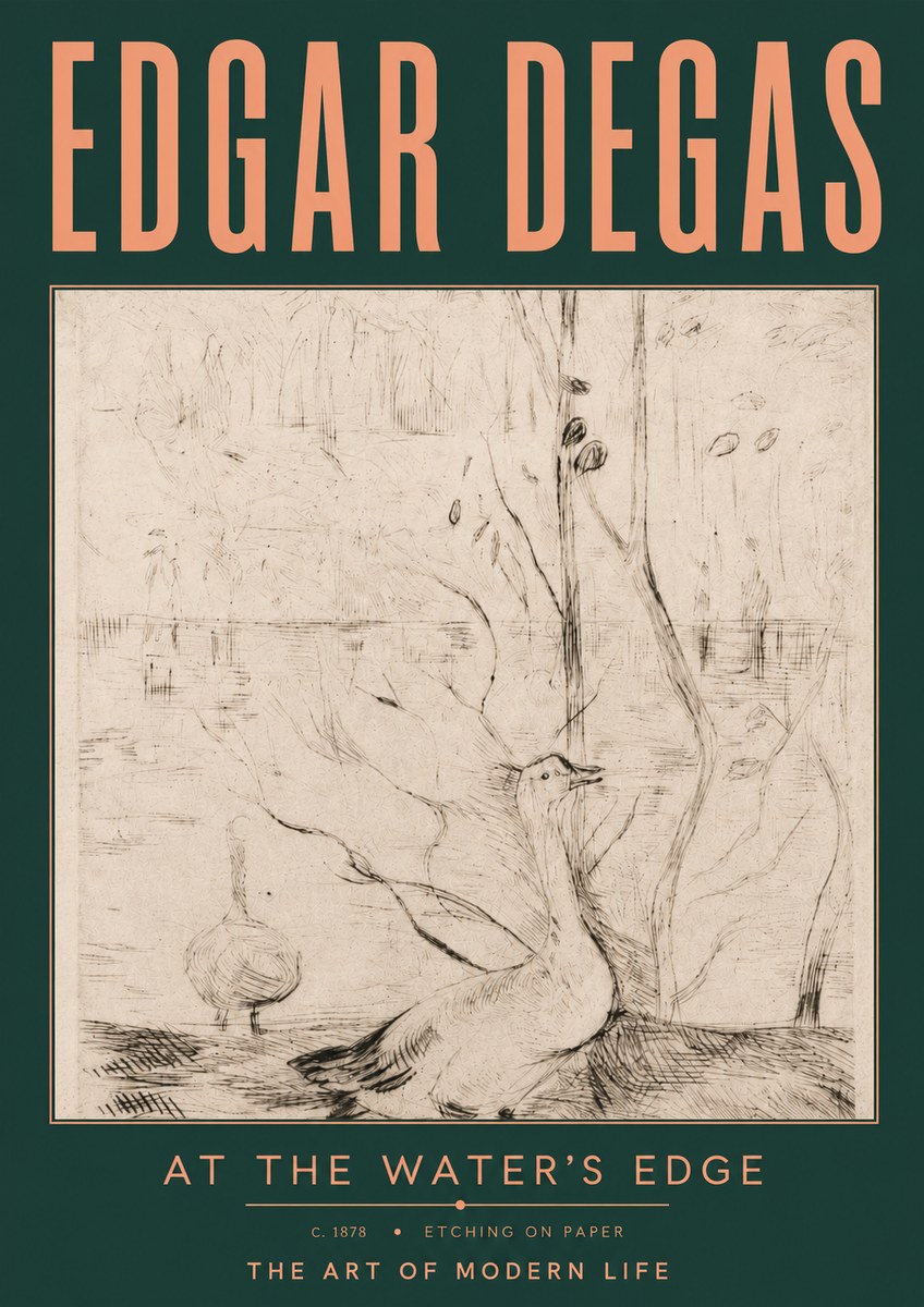 Edgar Degas At the Water's Edge No4 - Juliste
