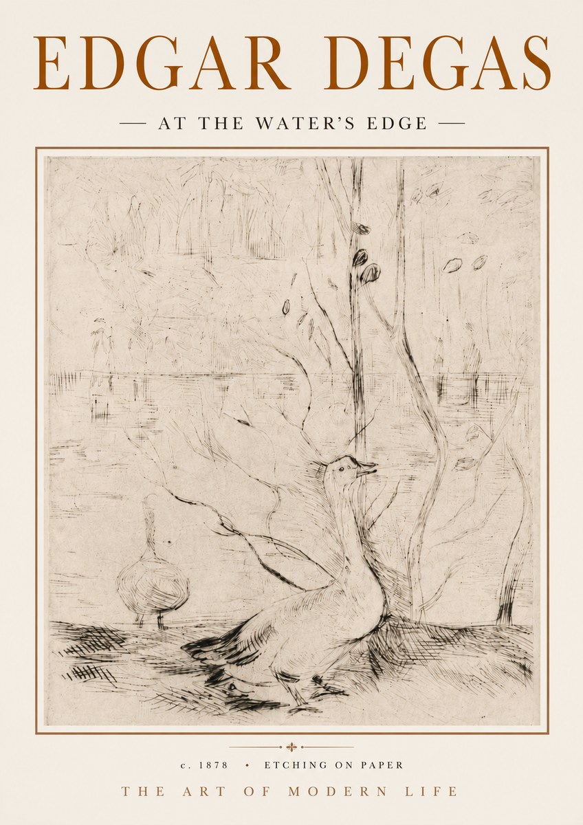 Edgar Degas At the Water's Edge No5 - Juliste