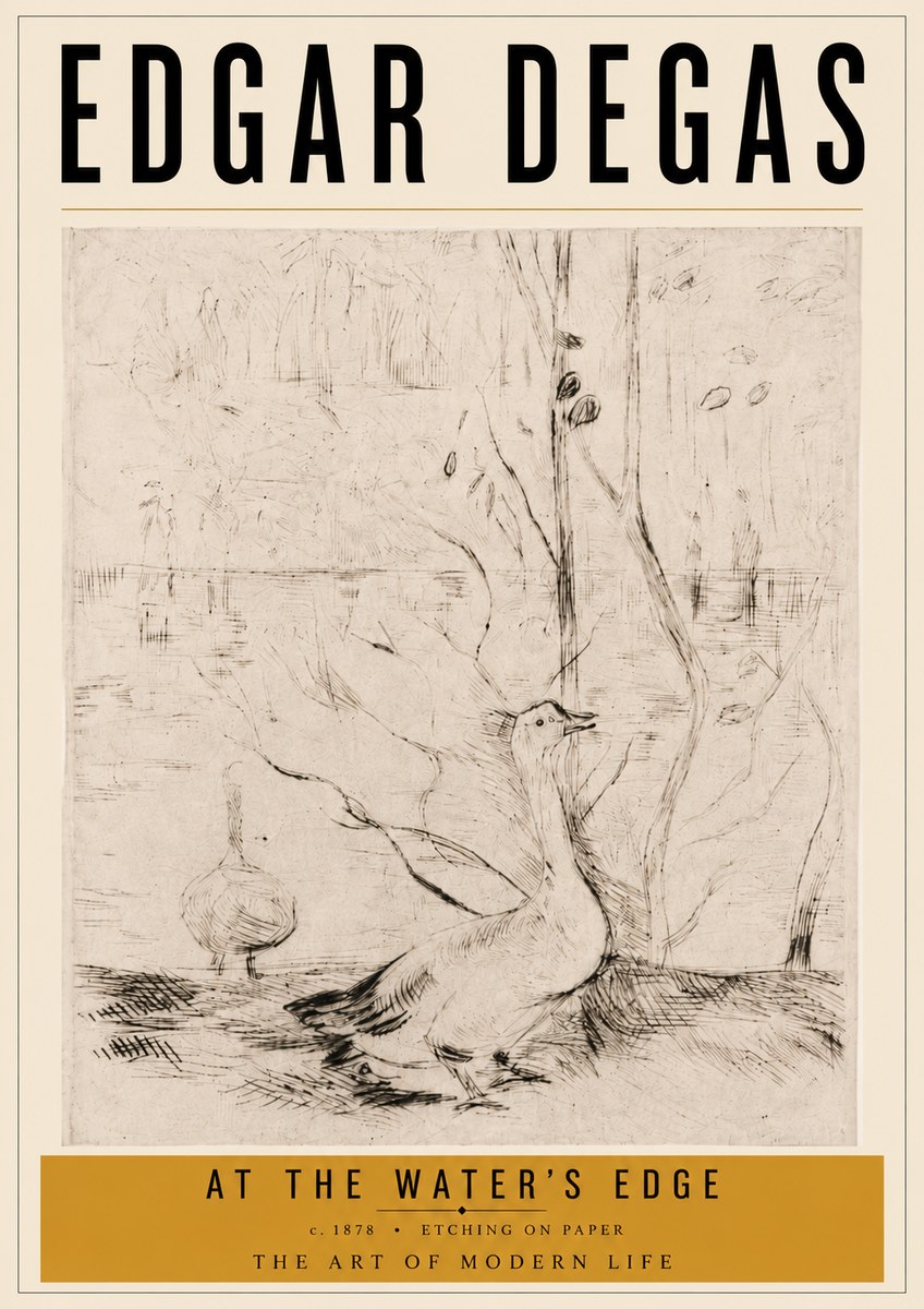 Edgar Degas At the Water's Edge No6 - Juliste
