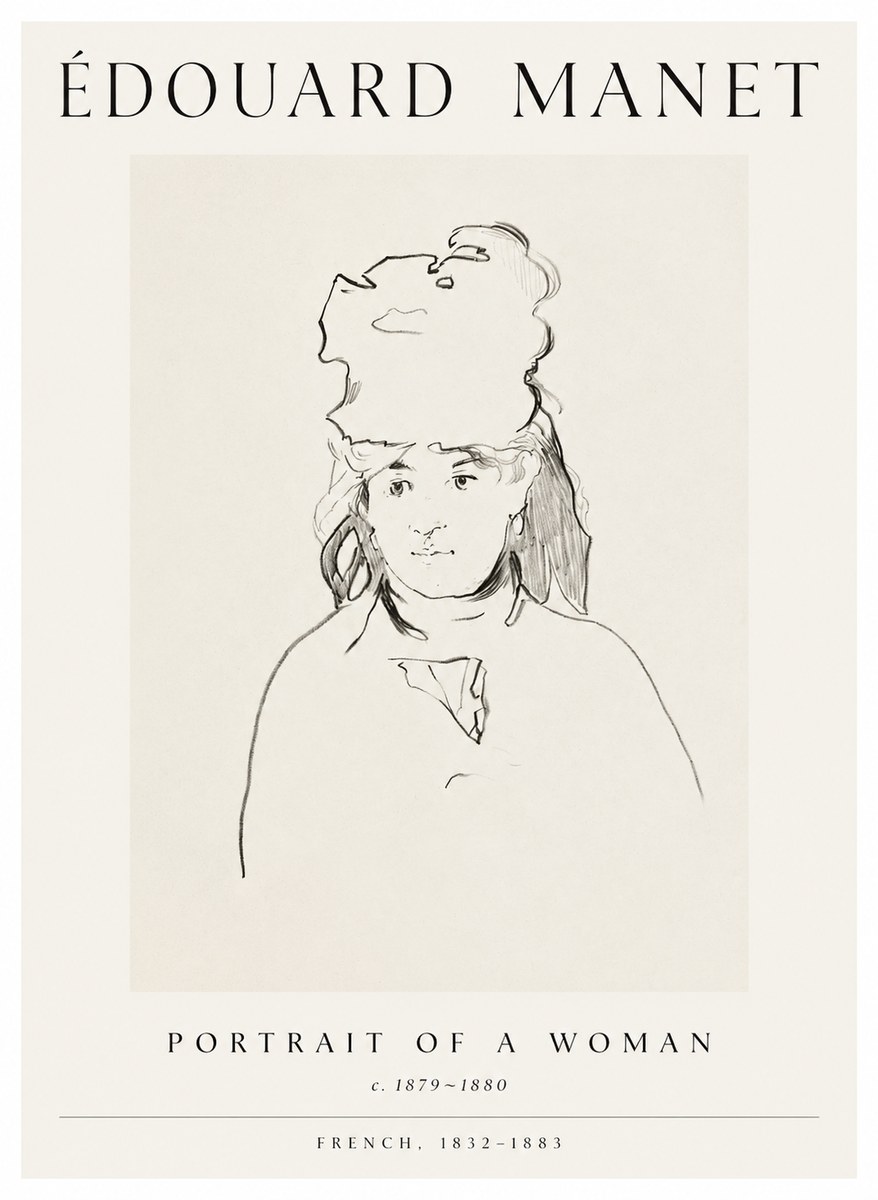 Édouard Manet Portrait of a Woman No1 - Juliste