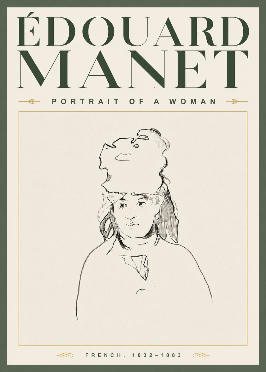 Édouard Manet Portrait of a Woman No3 - Juliste