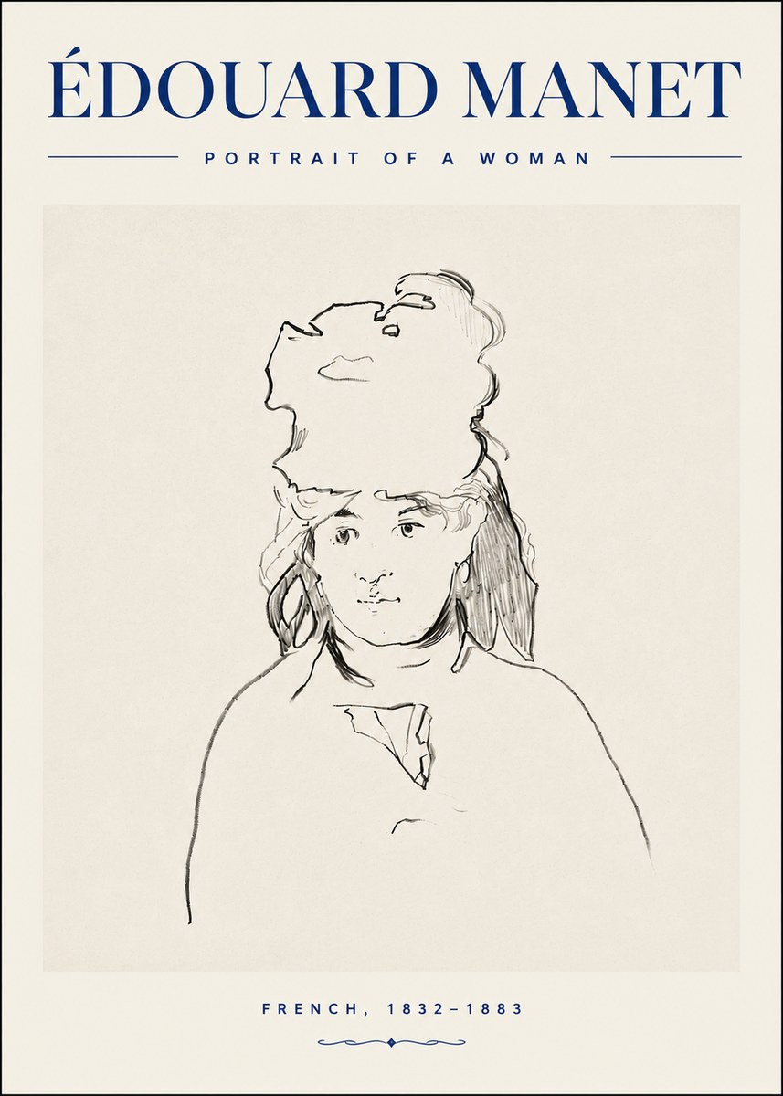 Édouard Manet Portrait of a Woman No4 - Juliste