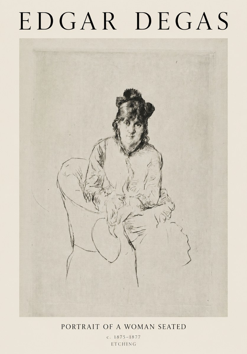Edgar Degas Portrait of a Woman Seated No1 - Juliste