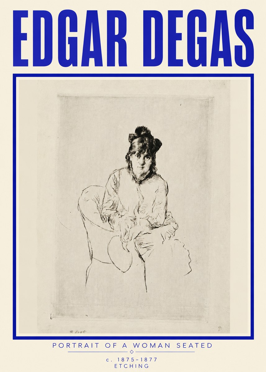 Edgar Degas Portrait of a Woman Seated No4 - Juliste