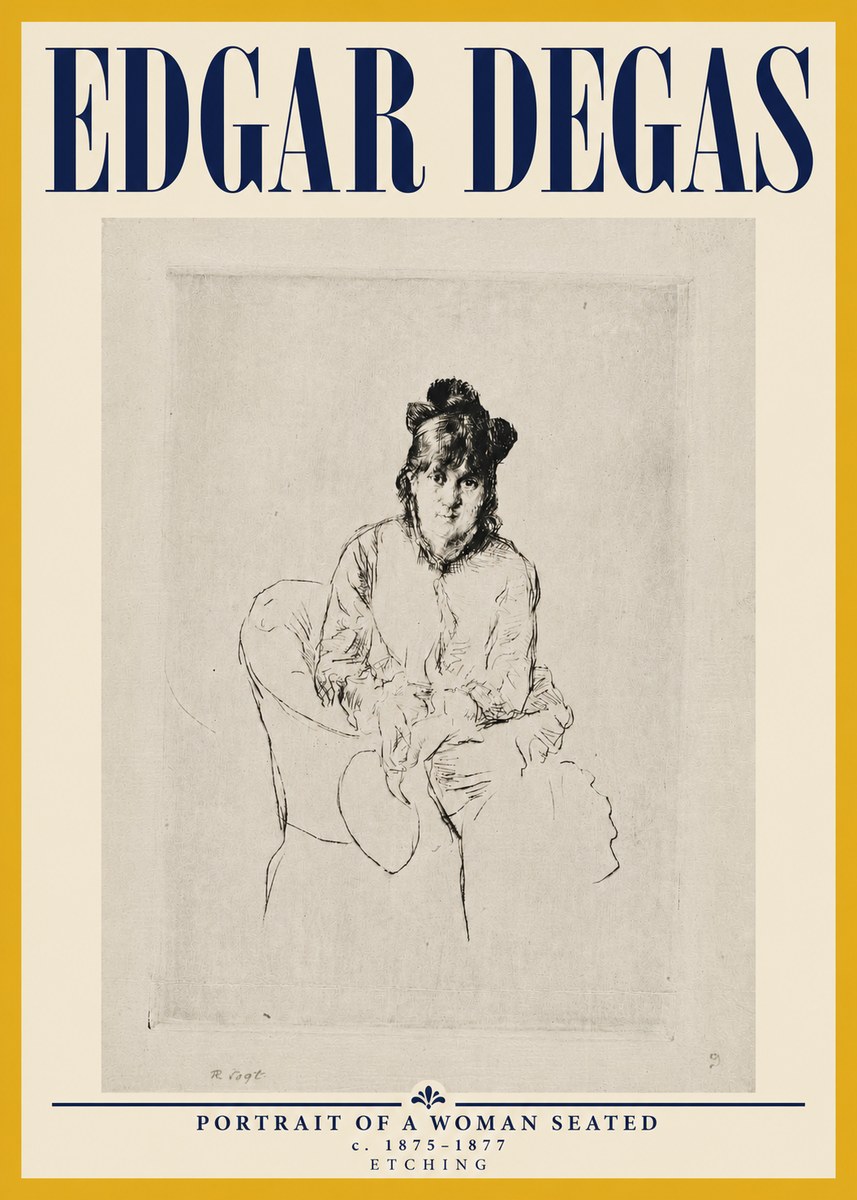 Edgar Degas Portrait of a Woman Seated No5 - Juliste