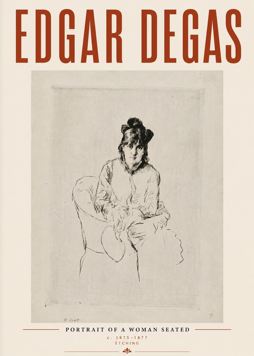 Edgar Degas Portrait of a Woman Seated No6 - Juliste