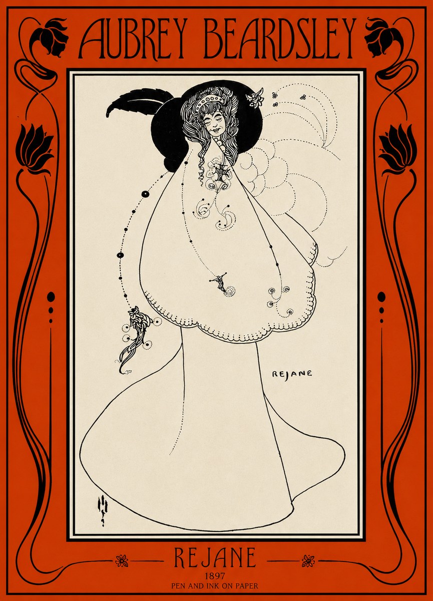Aubrey Beardsley Rejane I No2 - Juliste
