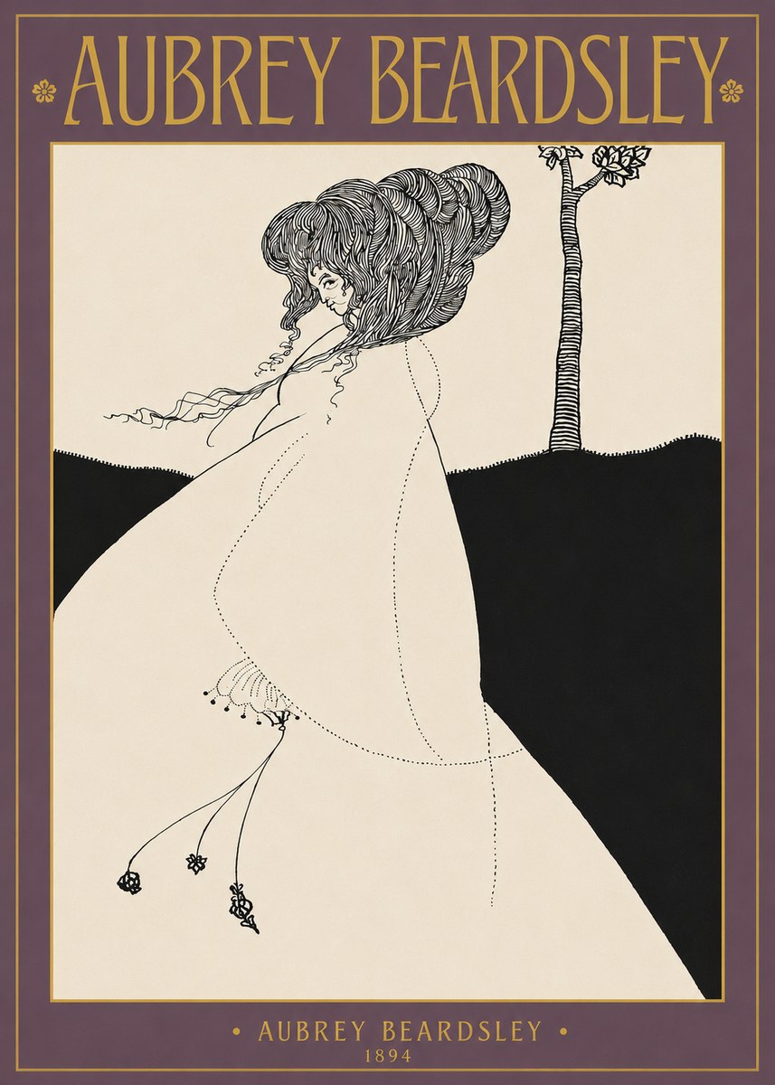 Aubrey Beardsley The Pallid Princess No2 - Juliste