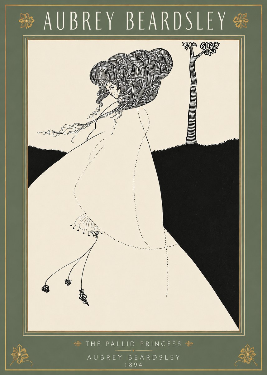 Aubrey Beardsley The Pallid Princess No3 - Juliste