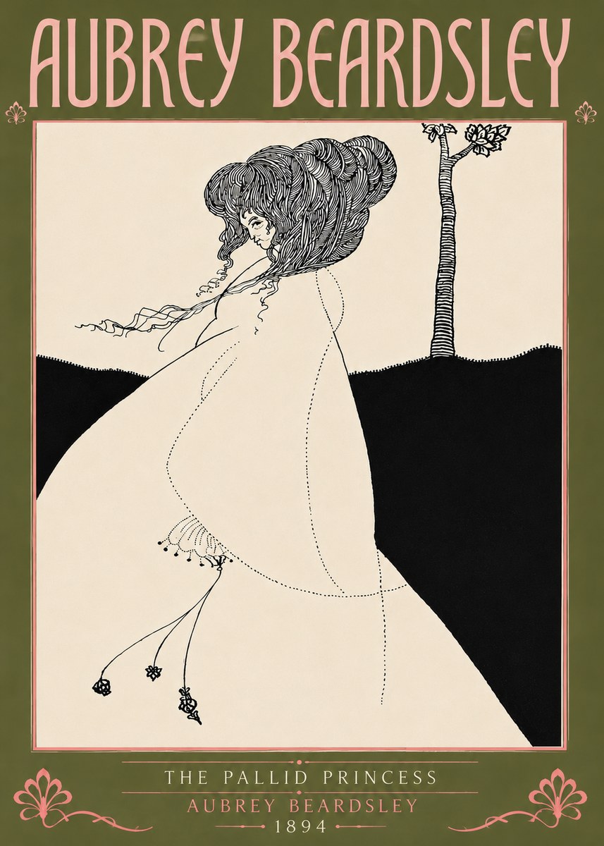 Aubrey Beardsley The Pallid Princess No5 - Juliste