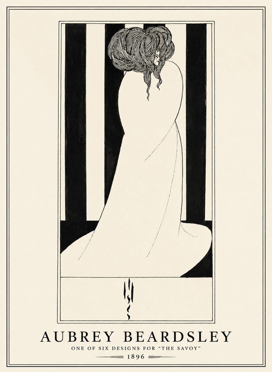 Aubrey Beardsley One of Six Designs for 'the Savoy' No1 - Juliste
