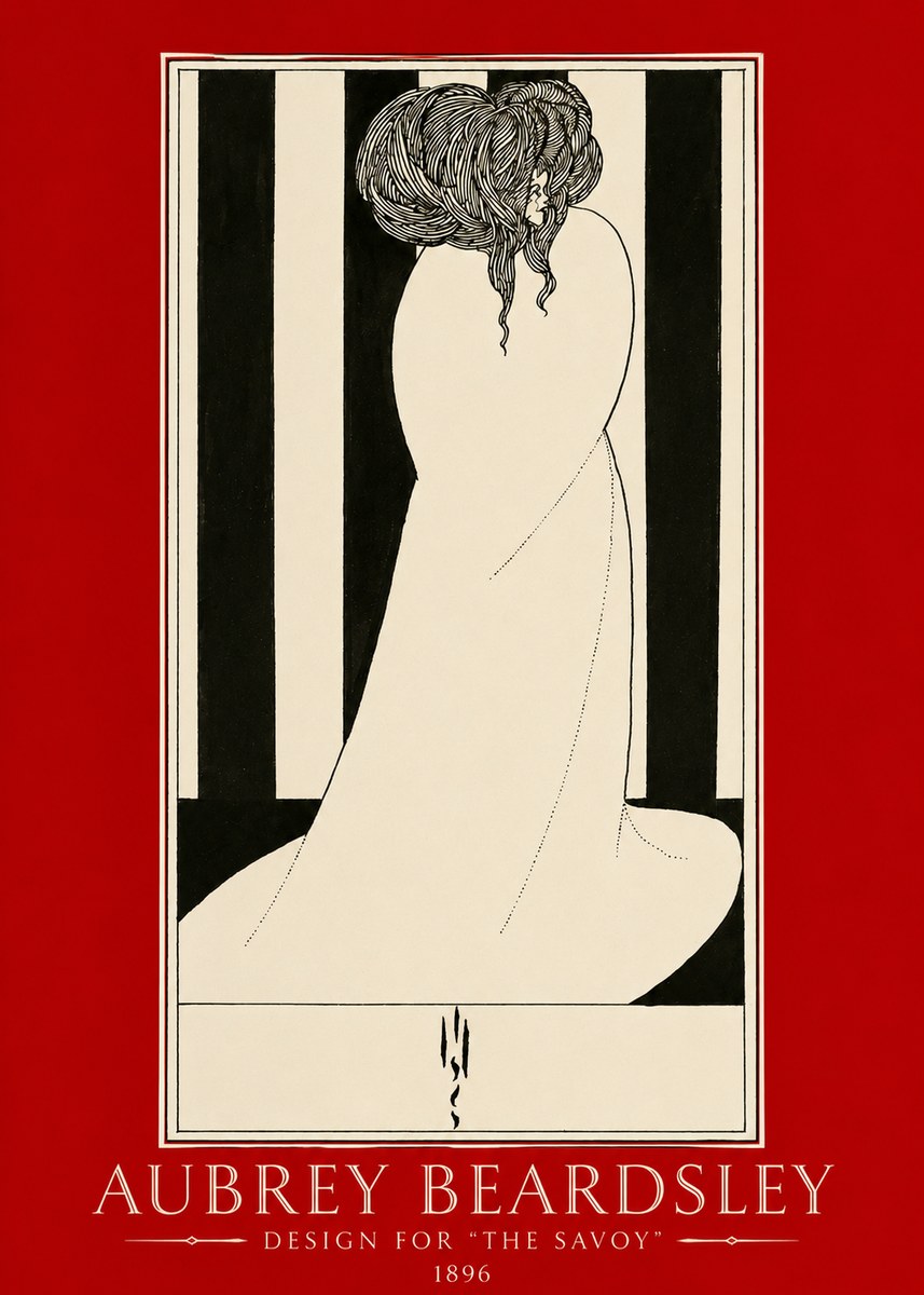 Aubrey Beardsley One of Six Designs for 'the Savoy' No2 - Juliste