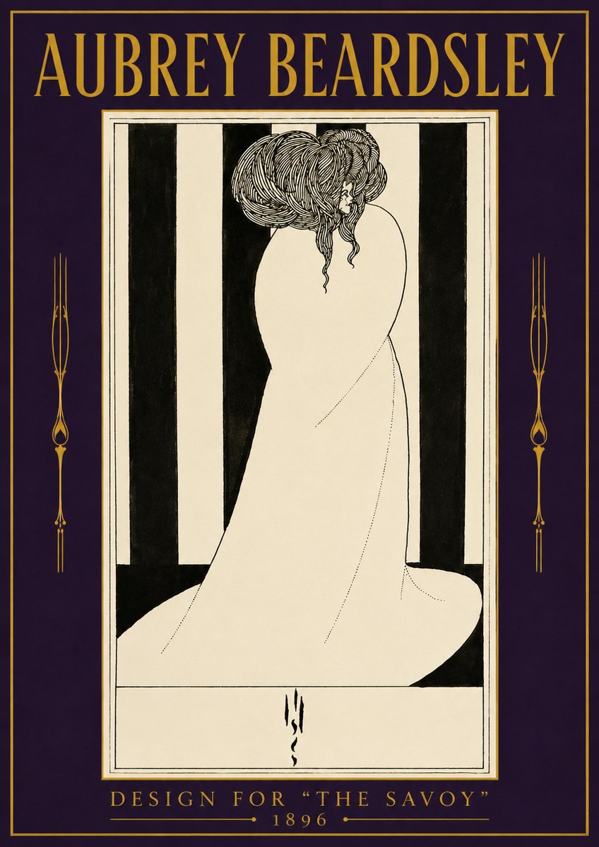 Aubrey Beardsley One of Six Designs for 'the Savoy' No3 - Juliste
