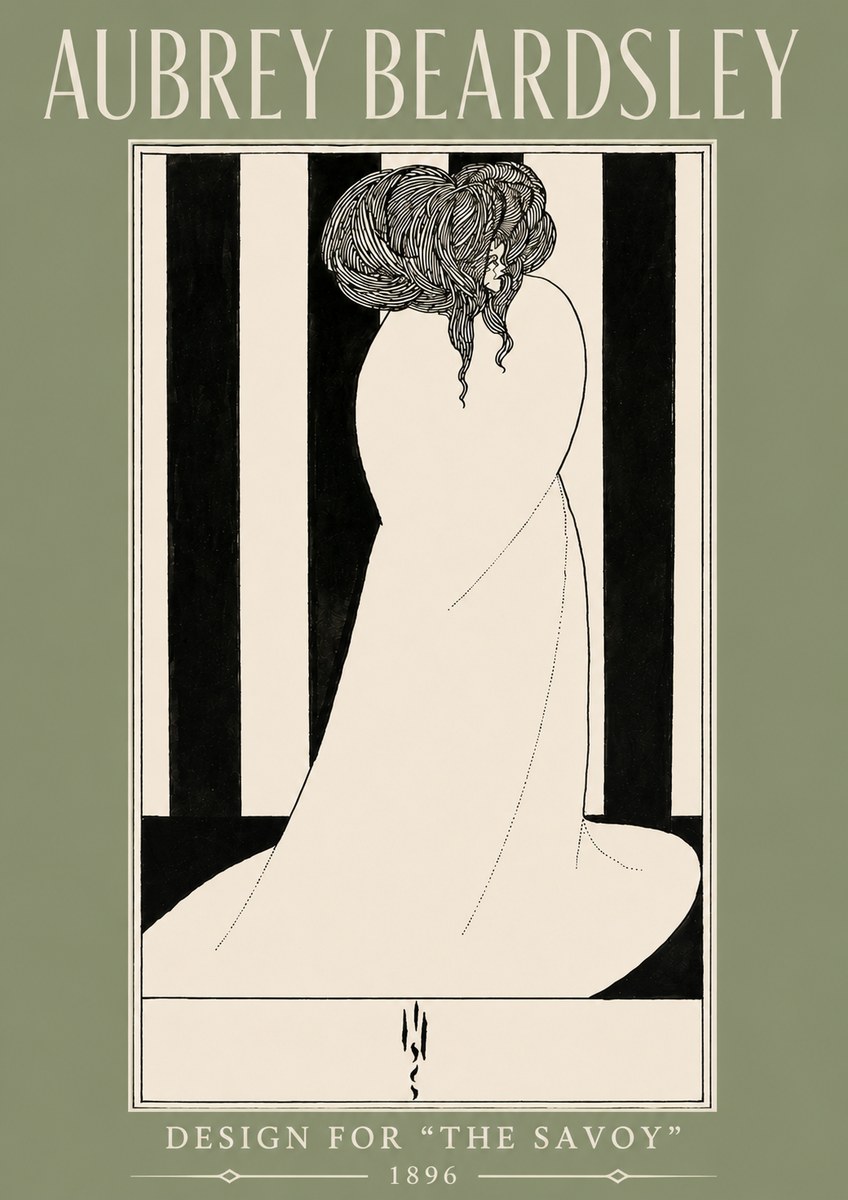 Aubrey Beardsley One of Six Designs for 'the Savoy' No4 - Juliste