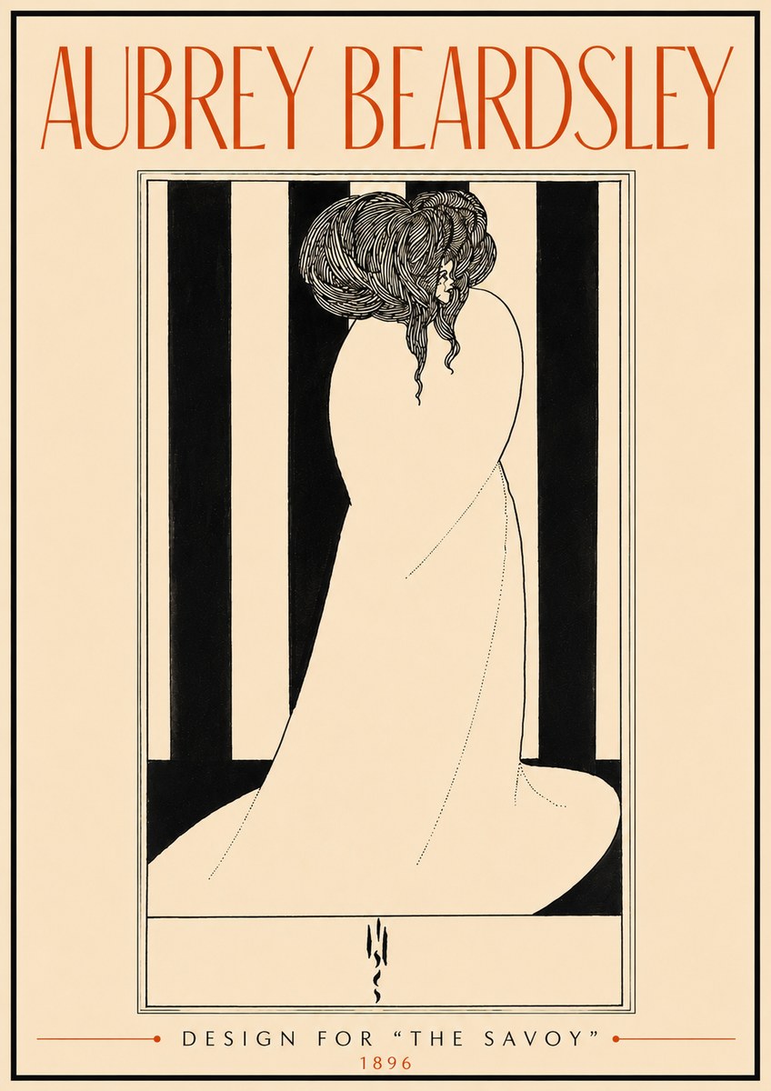 Aubrey Beardsley One of Six Designs for 'the Savoy' No5 - Juliste