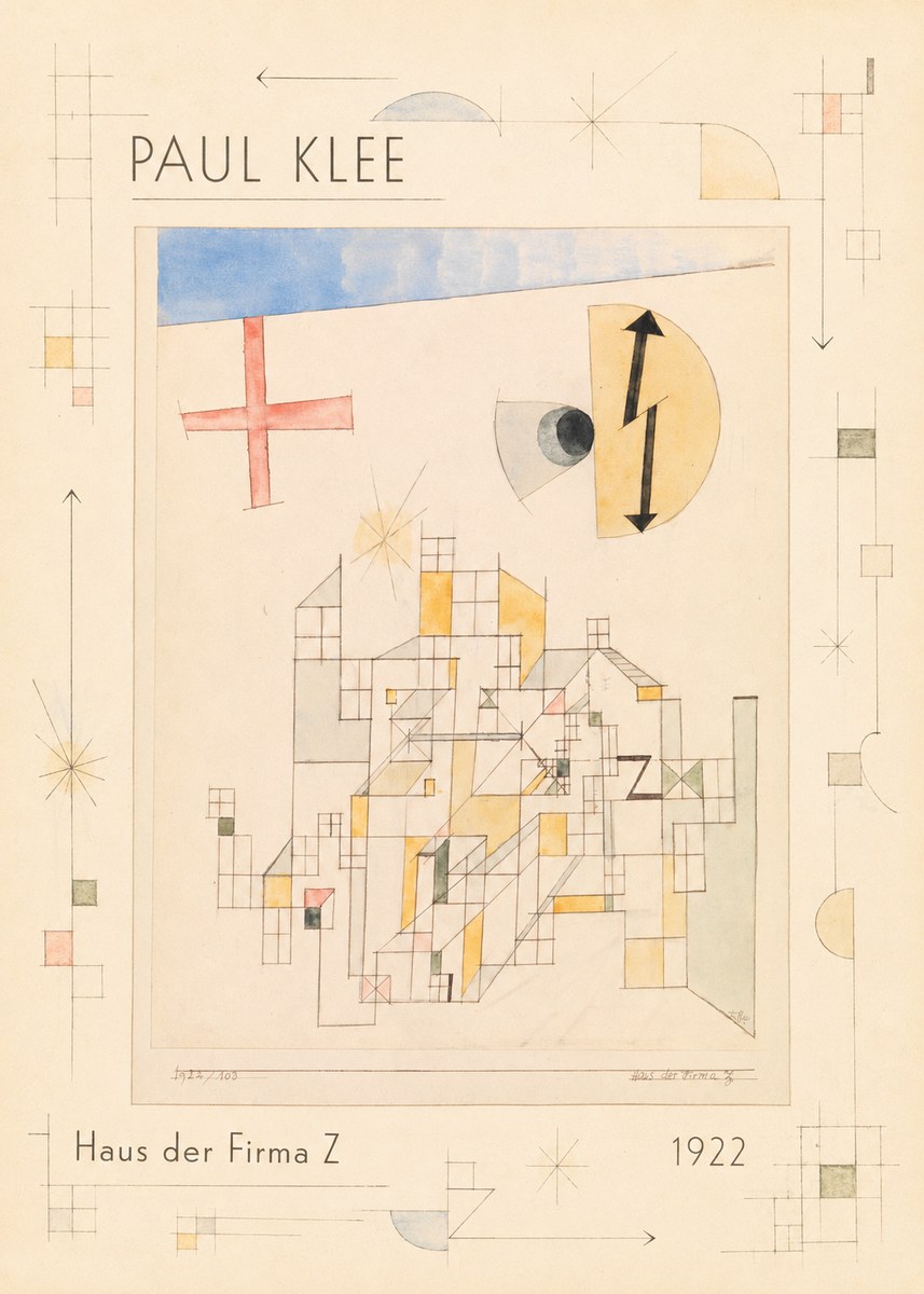 Paul Klee Haus Der Firma Z No5 - Juliste
