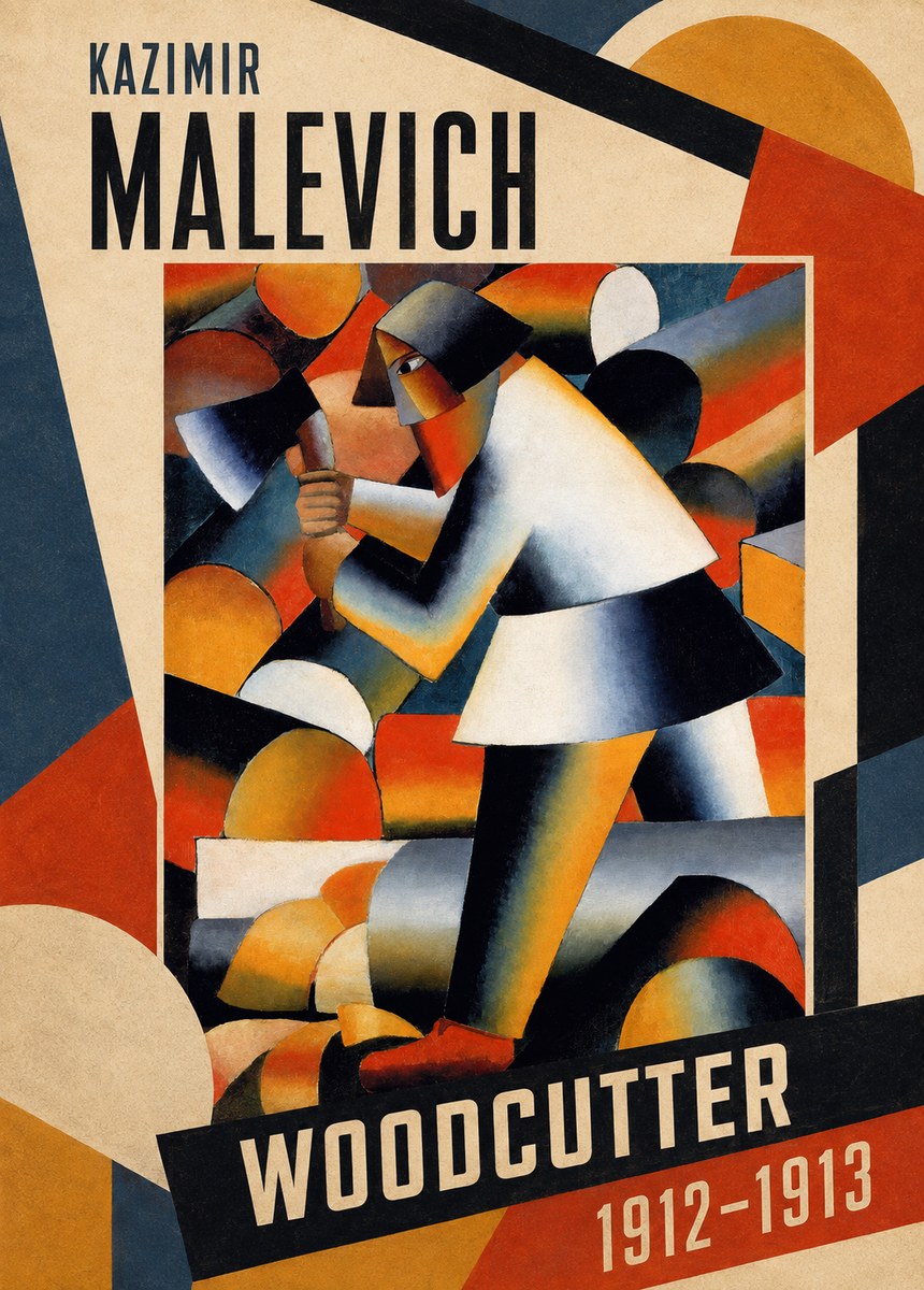 Kazimir Malevich Woodcutter No1 - Juliste