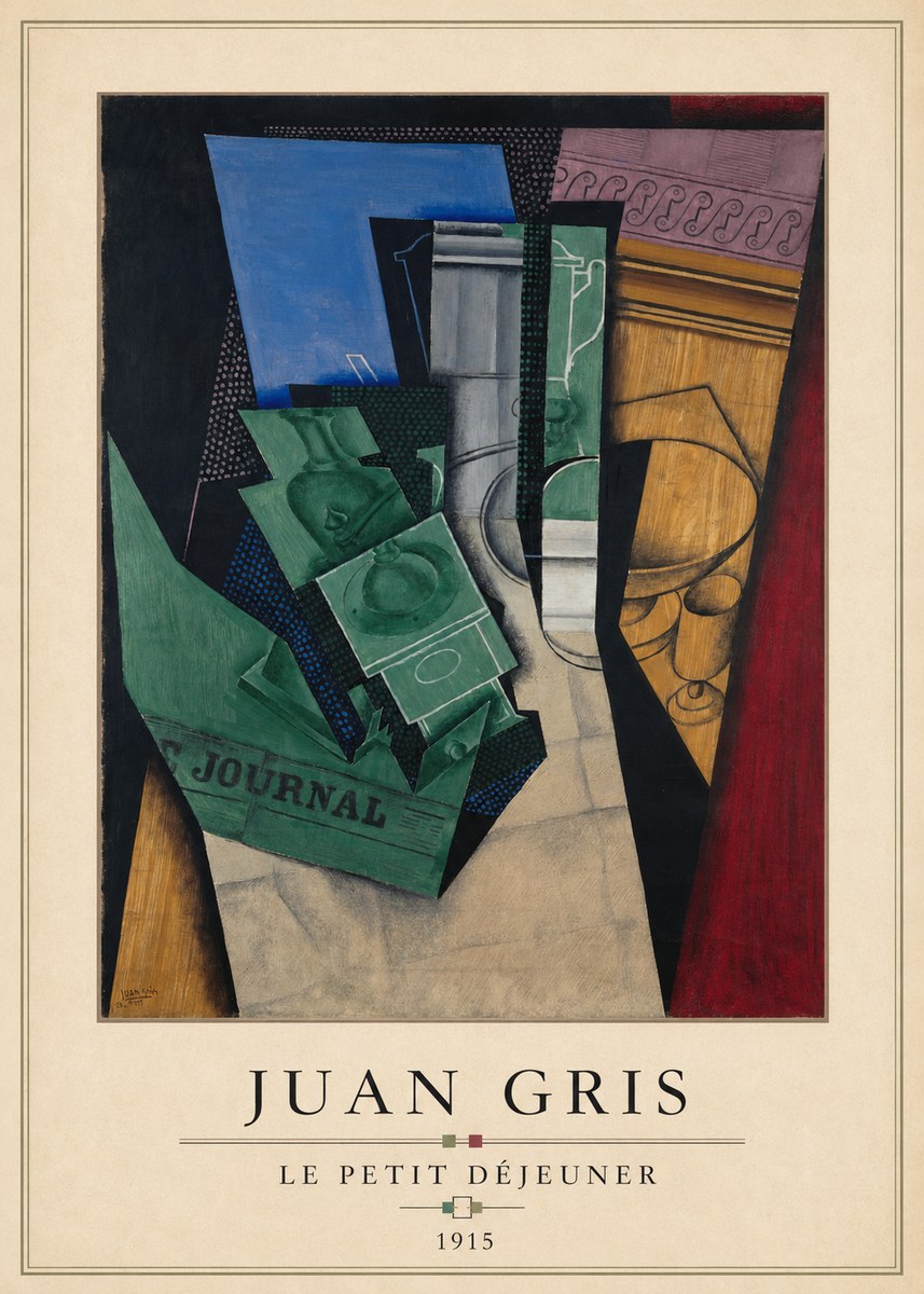 Juan Gris Le Petit Déjeuner No4 - Juliste