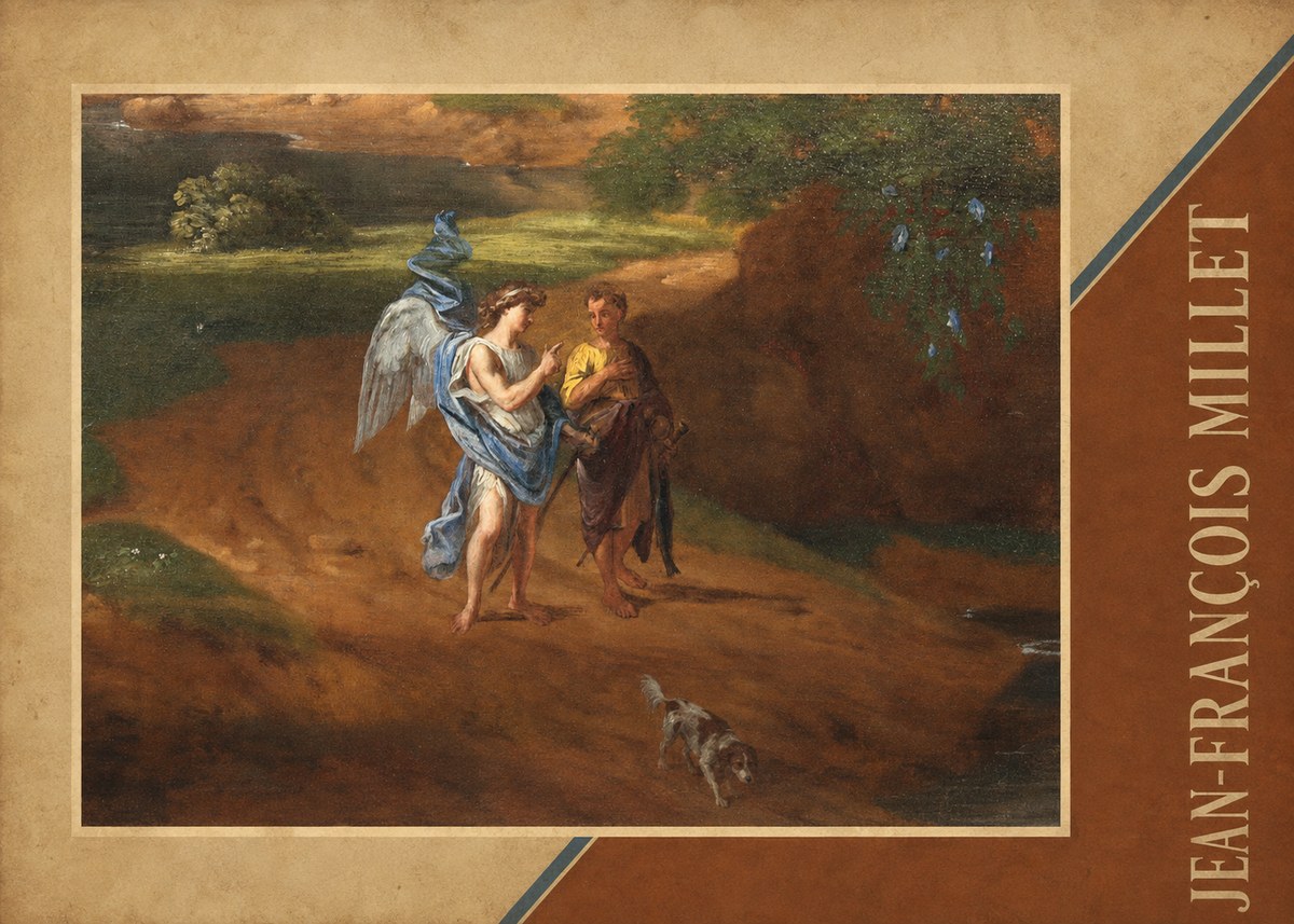 Jean-François Millet Tobias and the Angel No5 - Juliste