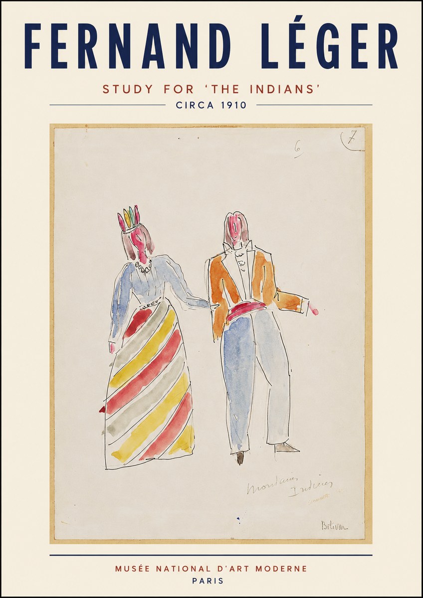 Fernand Léger Montagnes Indiennes No3 - Juliste
