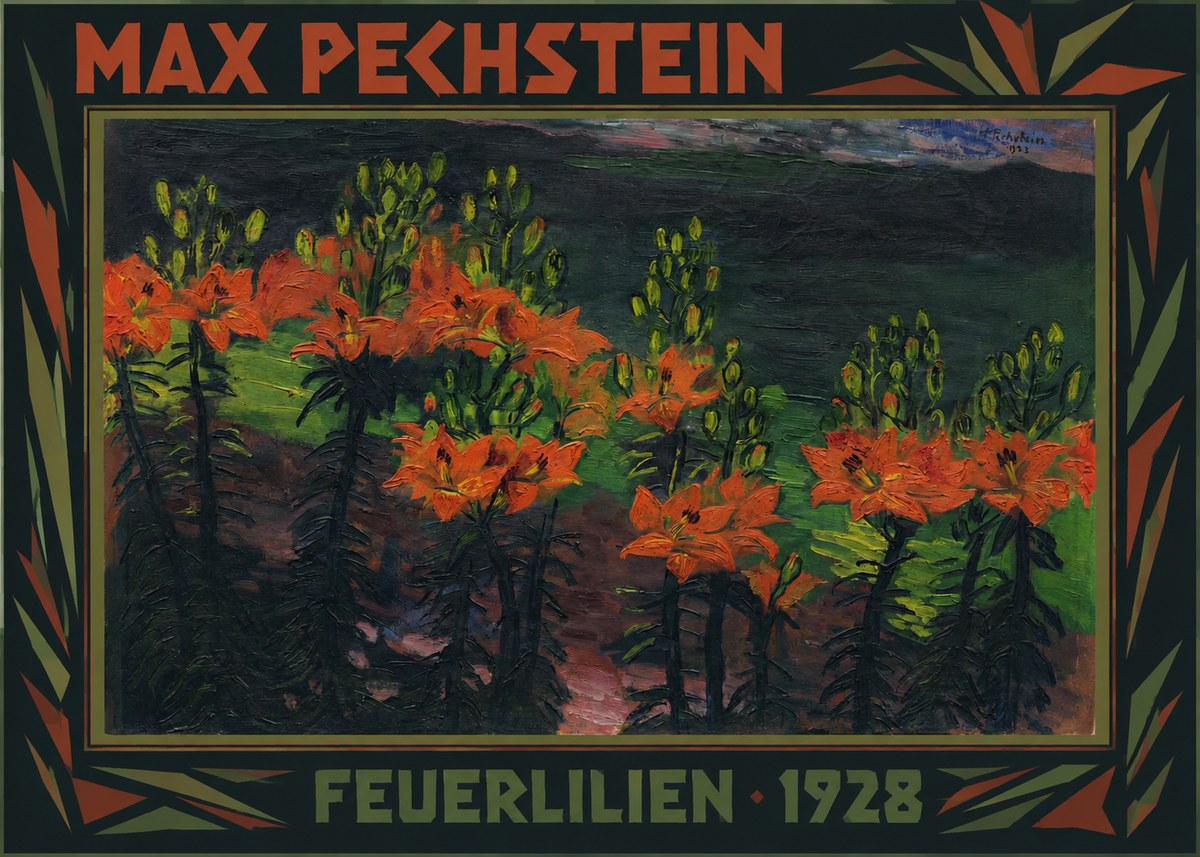 Max Pechstein Feuerlilien No1 - Juliste