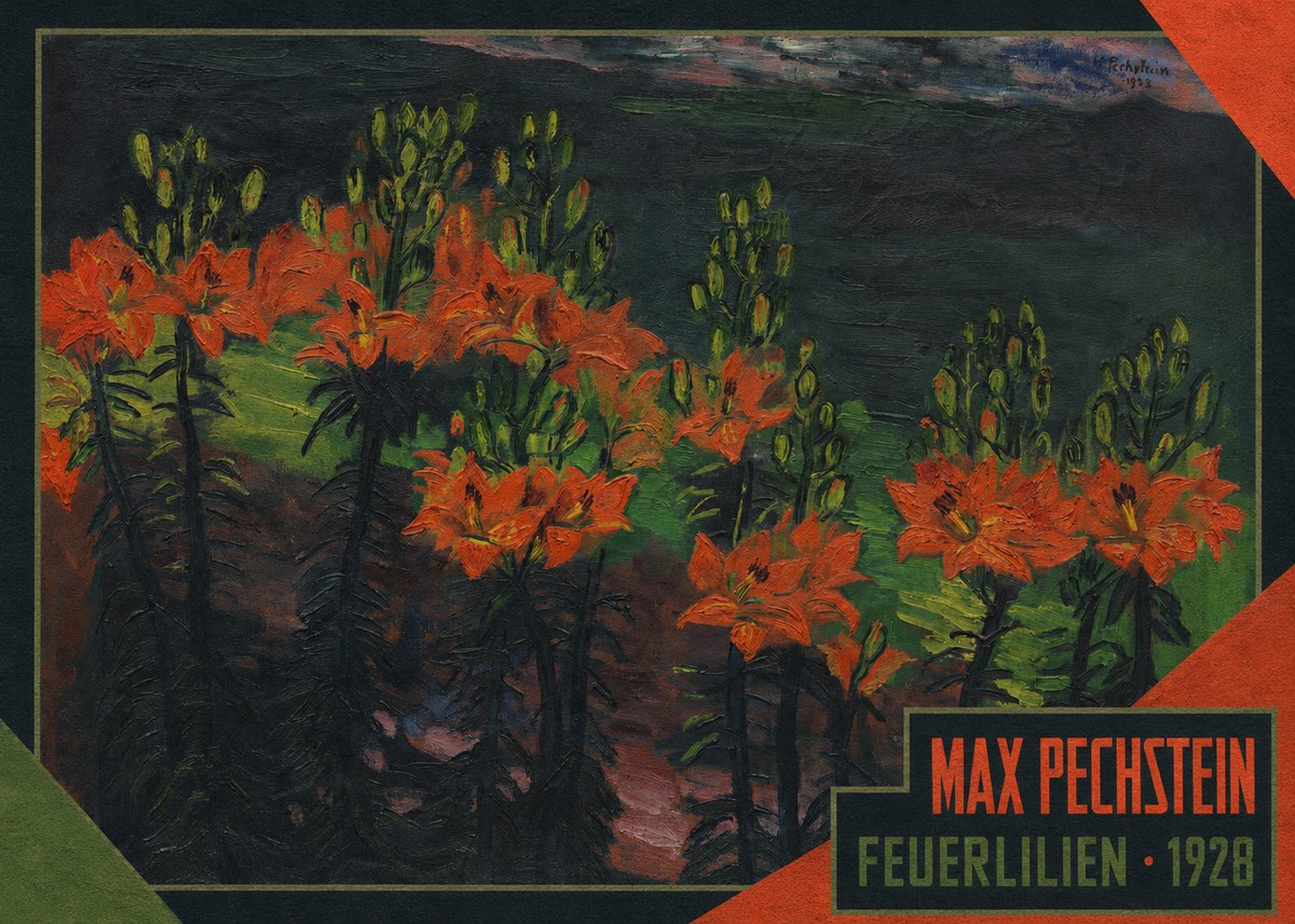 Max Pechstein Feuerlilien No4 - Juliste